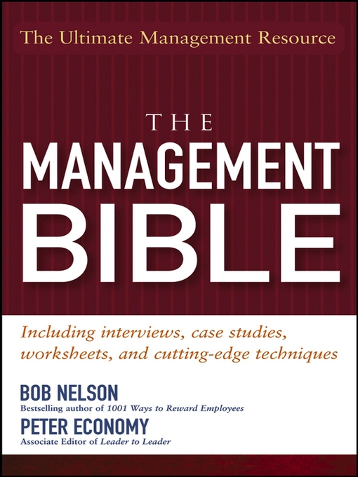 Title details for The Management Bible by Bob Nelson - Wait list